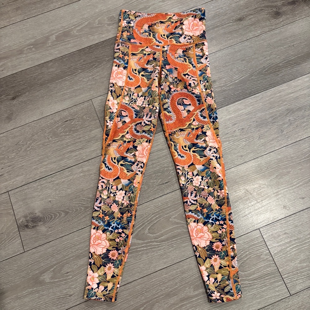 BlackMilk Orange Pattern Leggings Size XS
